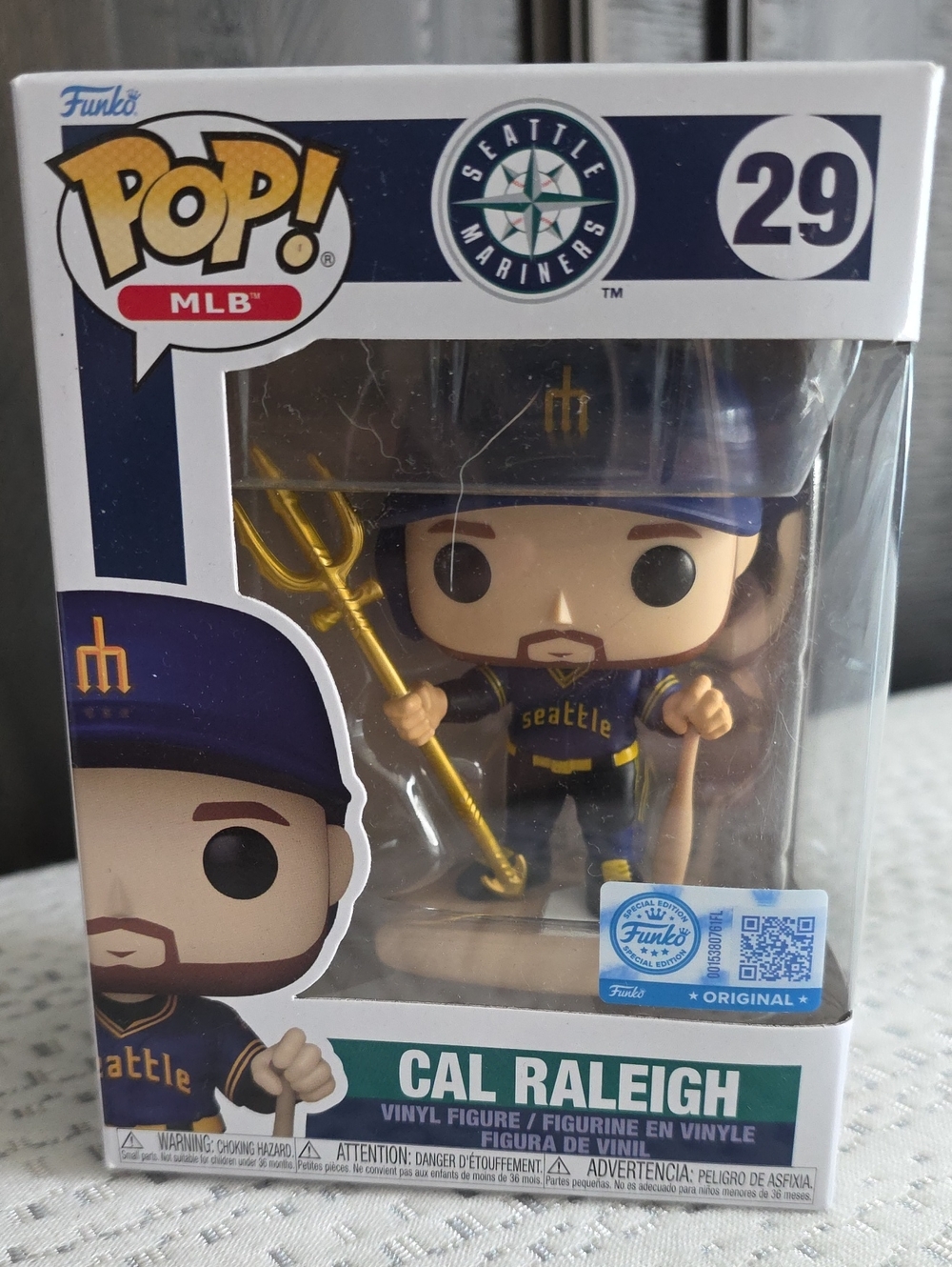 Funko Pop! MLB Cal Raleigh #29 Seattle Mariners Trident Special Edition